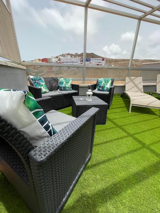 Atico "Turquesa Beach" Con Piscina, Terraza Y Barbacoa Sardina ภายนอก รูปภาพ